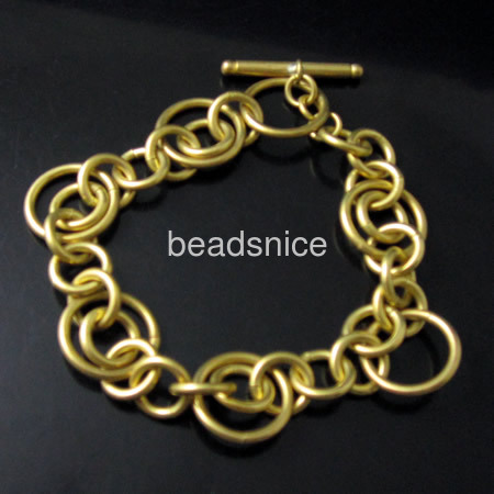 Brass bracelet base,round,